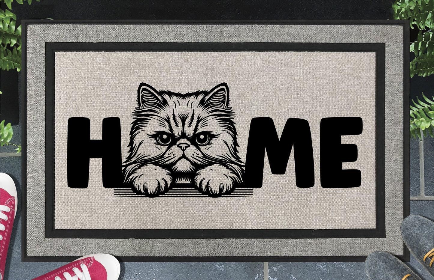 Persian Cat Doormat #1 - All Weather - Persian Cat Welcome Mat