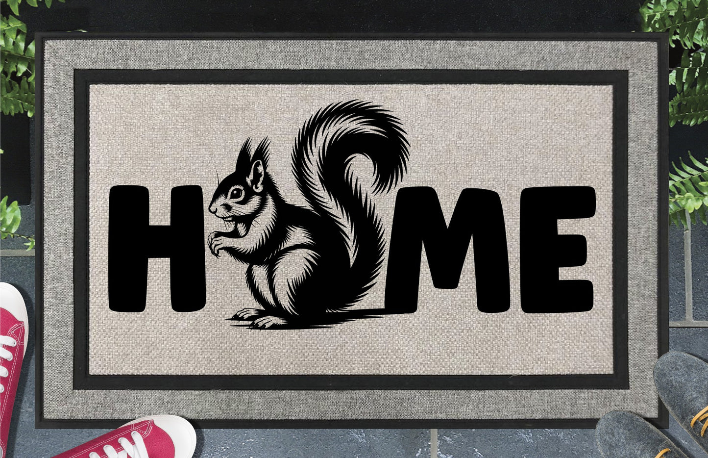 Squirrel Doormat #1 - All Weather - Squirrel Welcome Mat