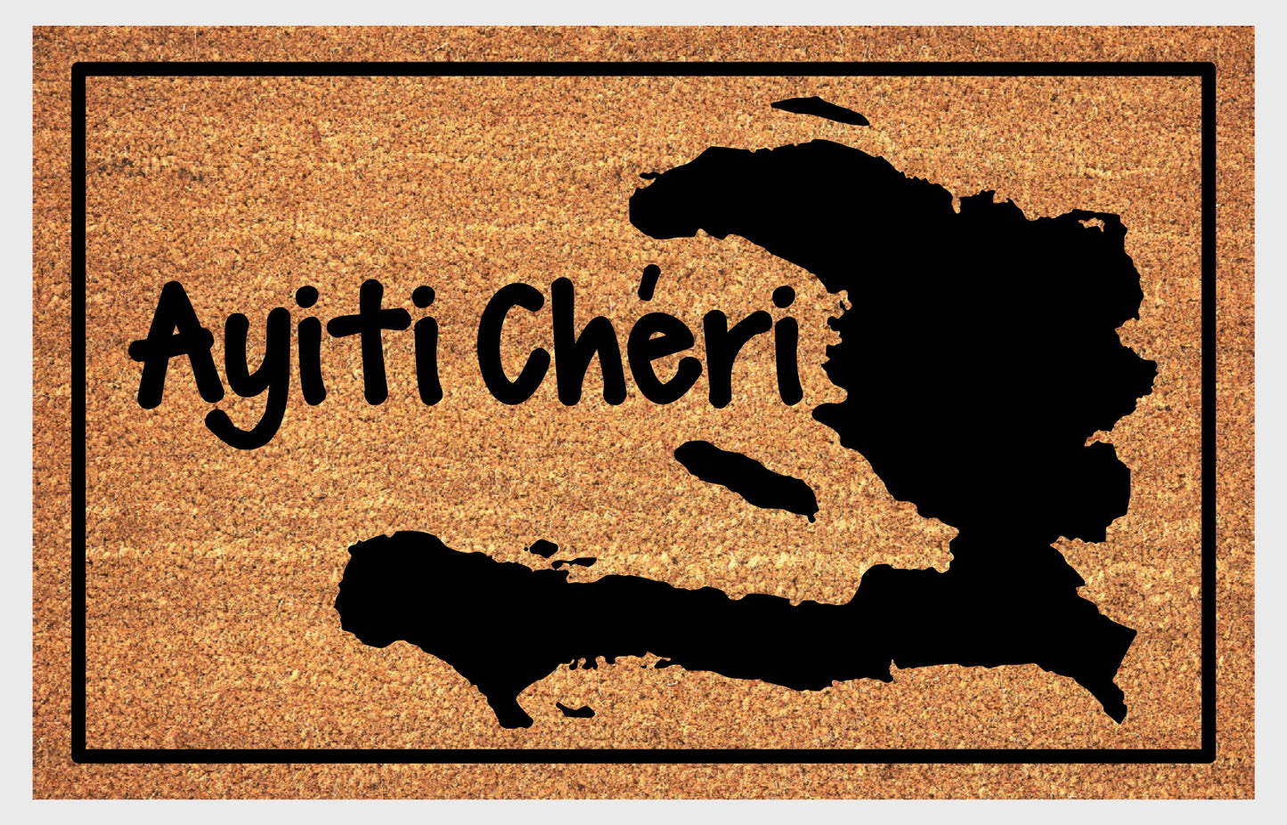 Ayiti Cheri doormat — Dear Haiti Haitian Creole welcome mat