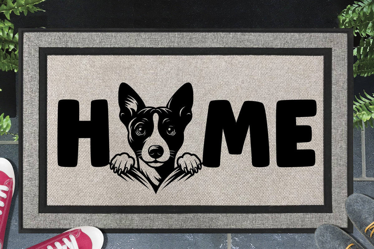 Basenji doormat #2 with HOME design 
