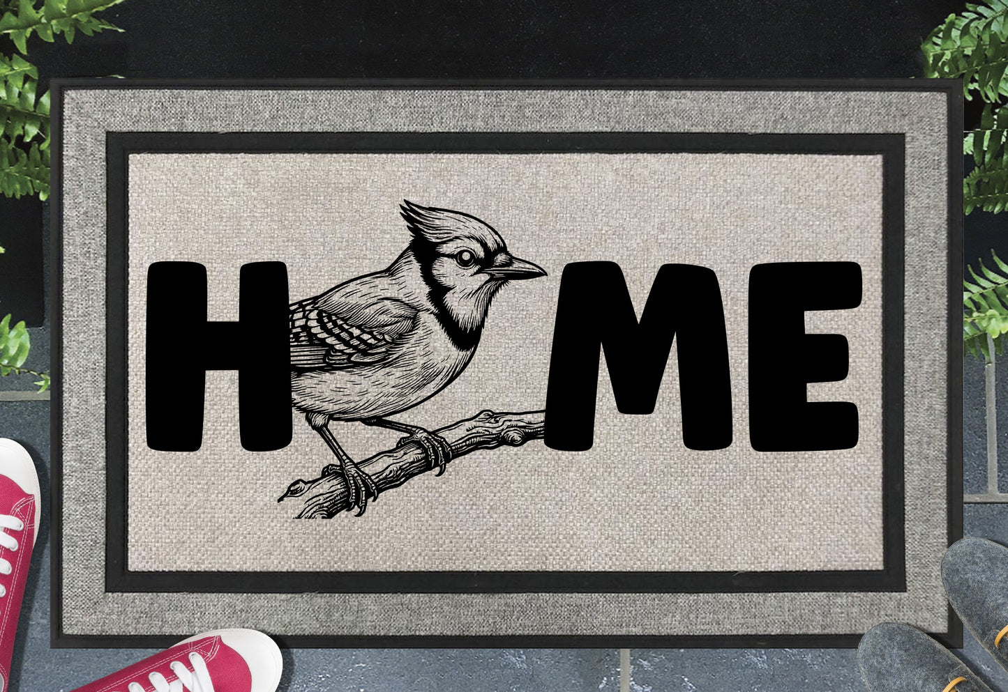 Blue Jay all-weather doormat – UV-resistant woven polyester jaybird welcome mat