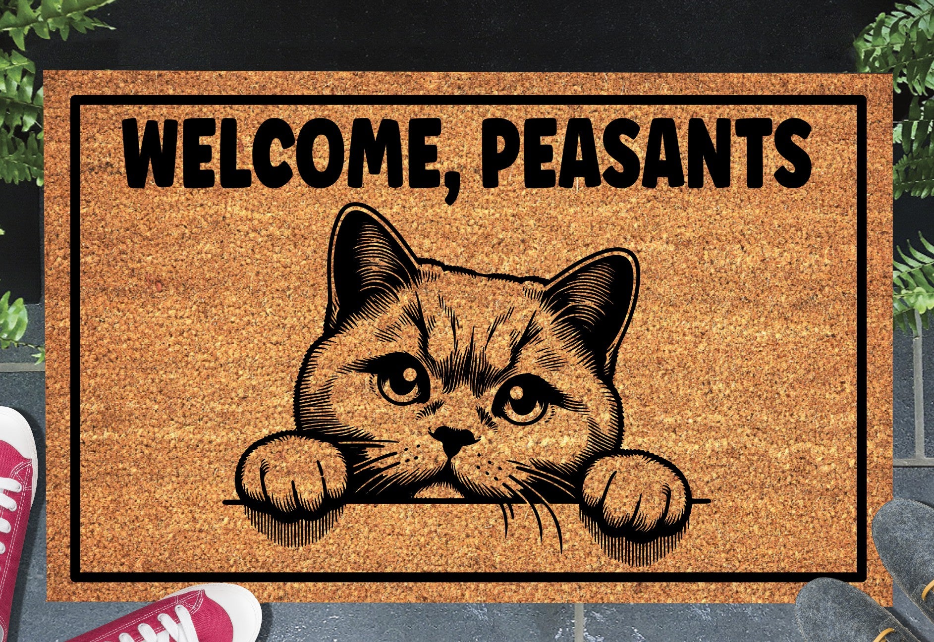 British Shorthair Cat Welcome, Peasants Doormat #3 Welcome Mat