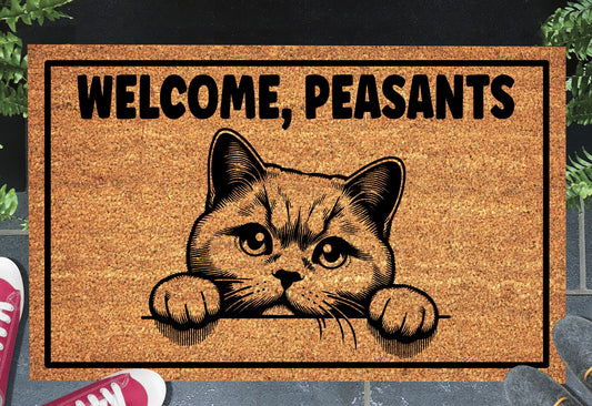 British Shorthair Cat Welcome, Peasants Doormat #3 Welcome Mat