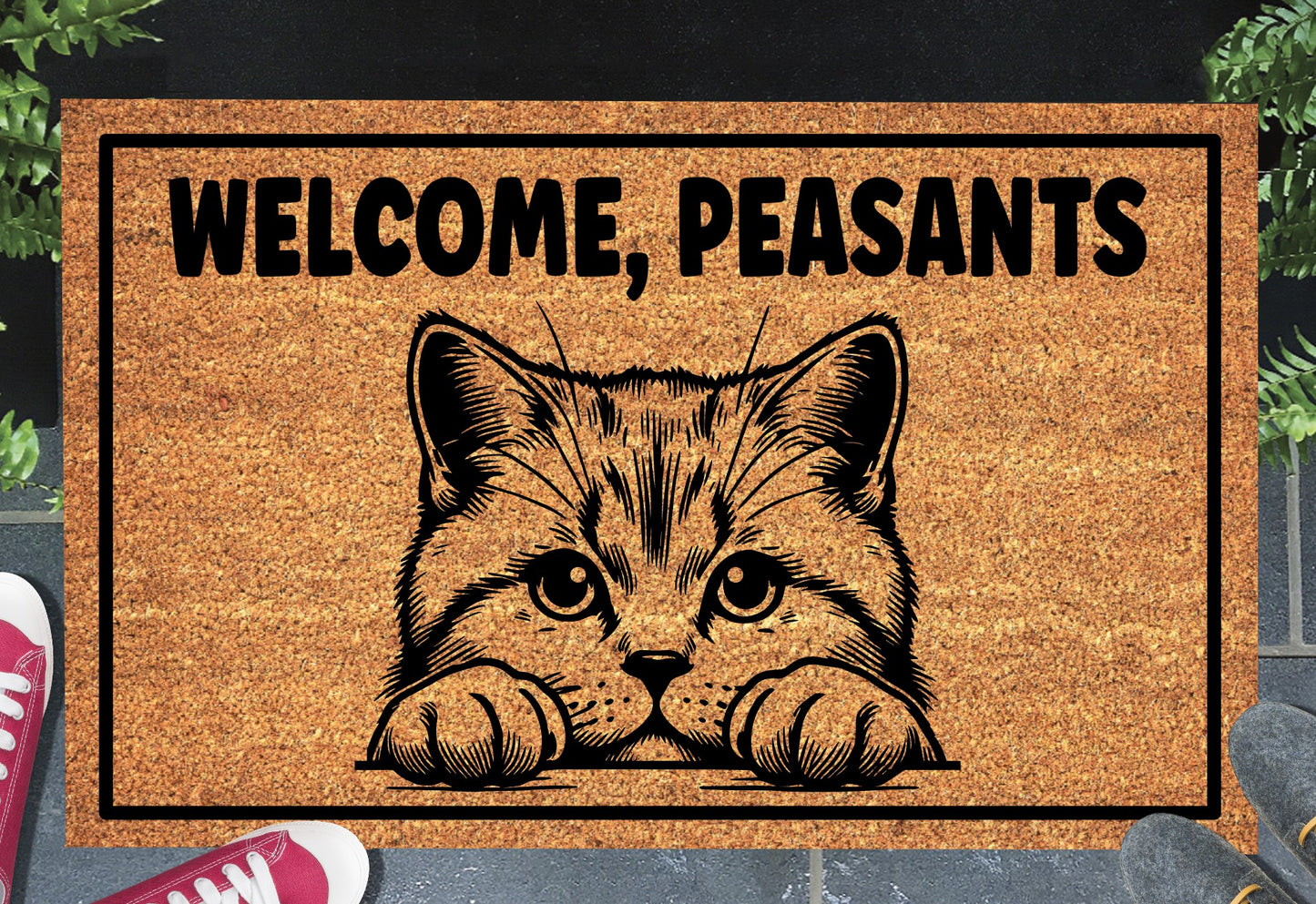 British Shorthair Cat Welcome, Peasants Doormat #2  