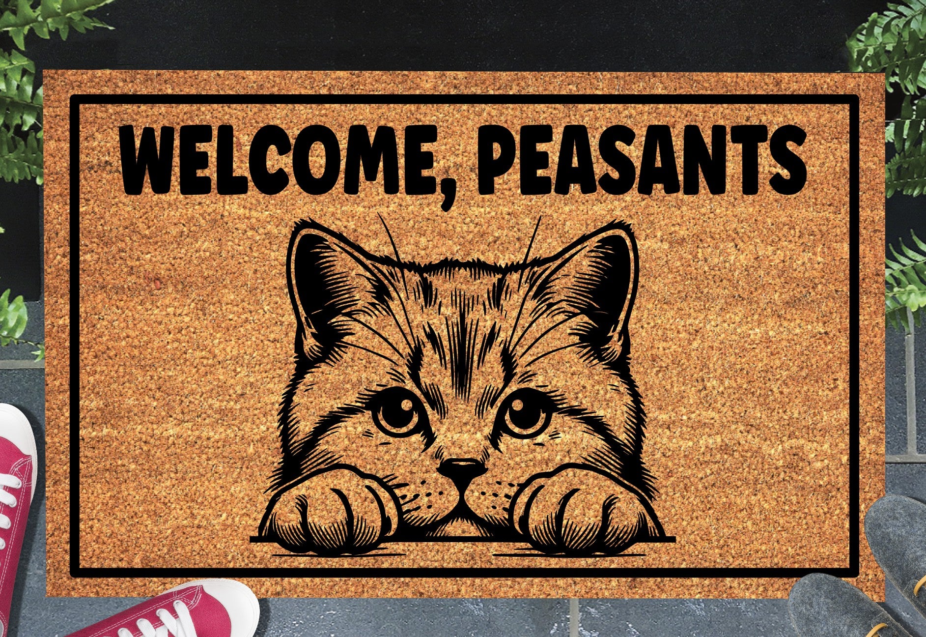 British Shorthair Cat Welcome, Peasants Doormat #2  