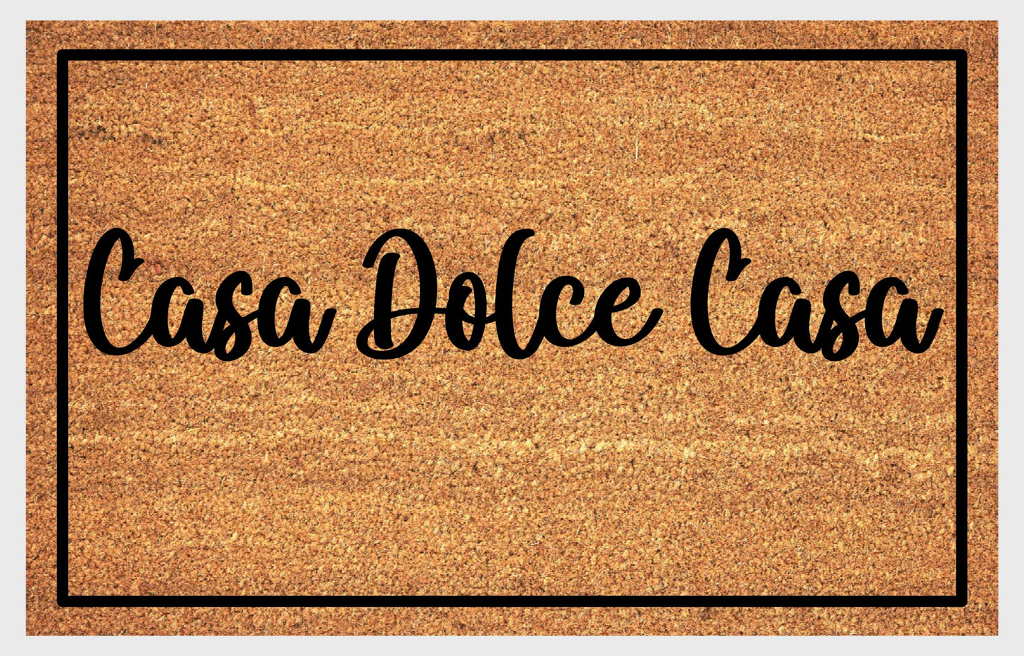 Casa Dolce Casa Italian welcome mat flat lay – durable coir fiber with non-slip backing