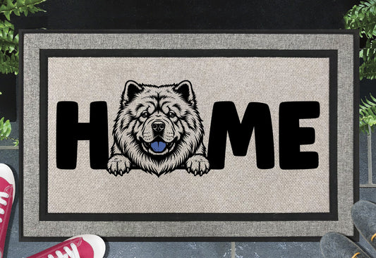 Chow Chow doormat  – heavy-duty woven polyester with UV-resistant design