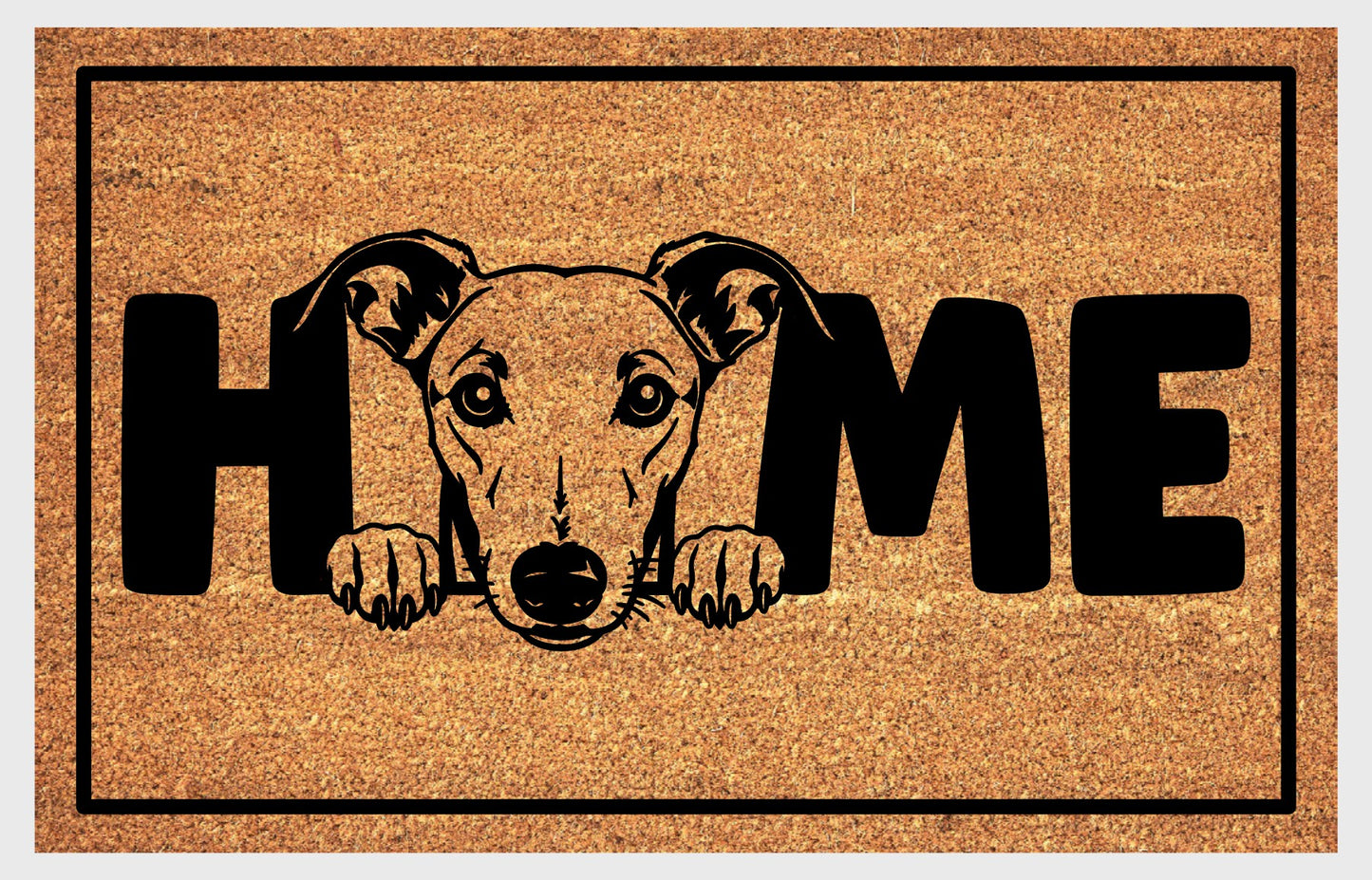 Greyhound doormat #3 close-up texture detail