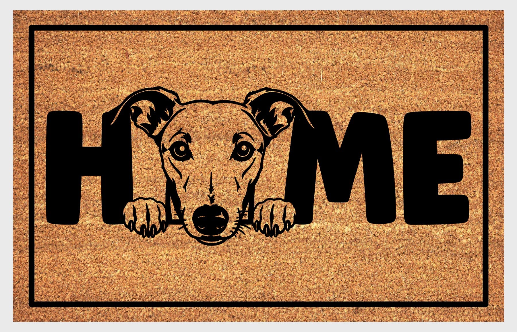 Greyhound doormat #3 close-up texture detail