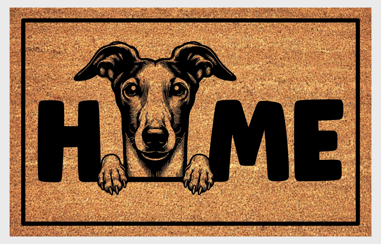 Greyhound doormat #4 close-up texture detail