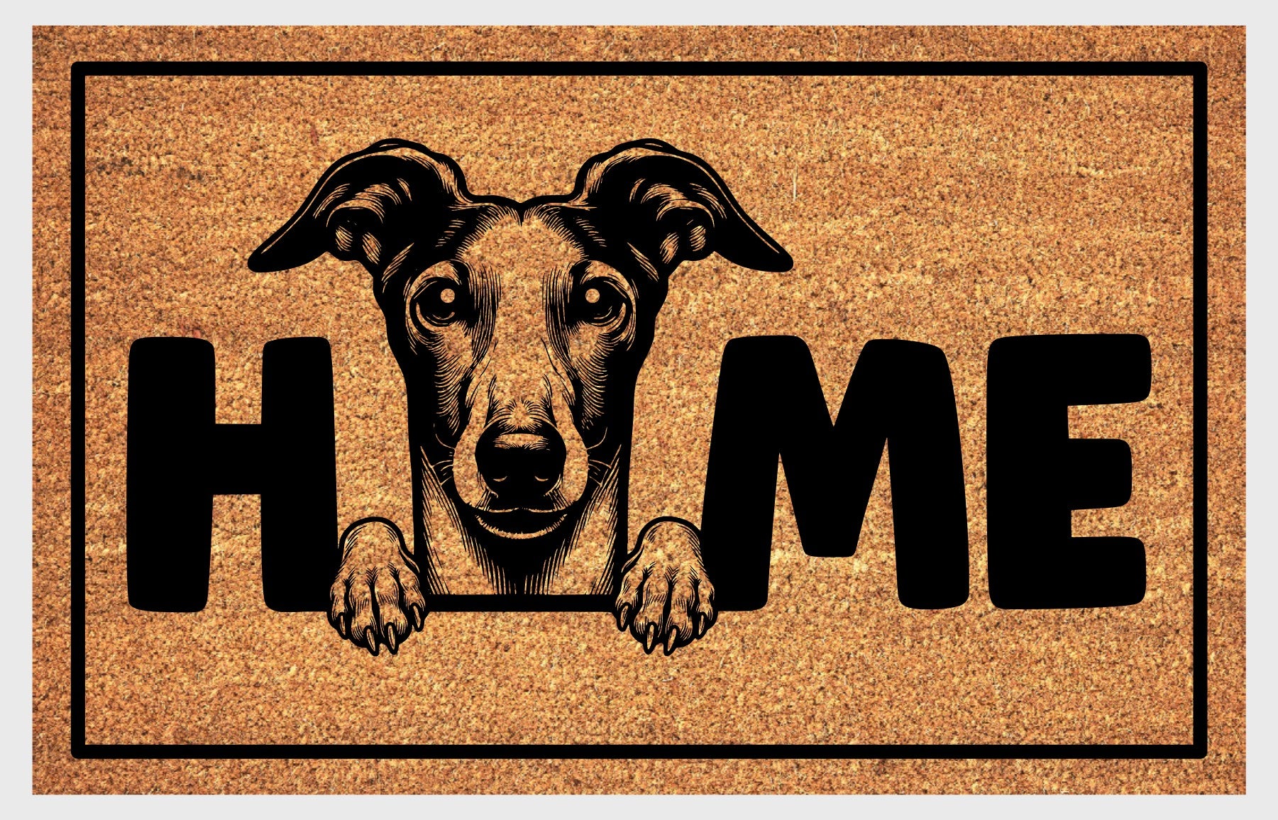 Greyhound doormat #4 close-up texture detail