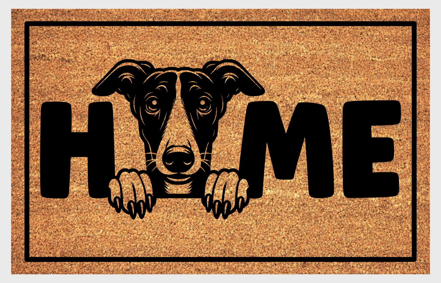 Greyhound doormat #5 close-up texture detail