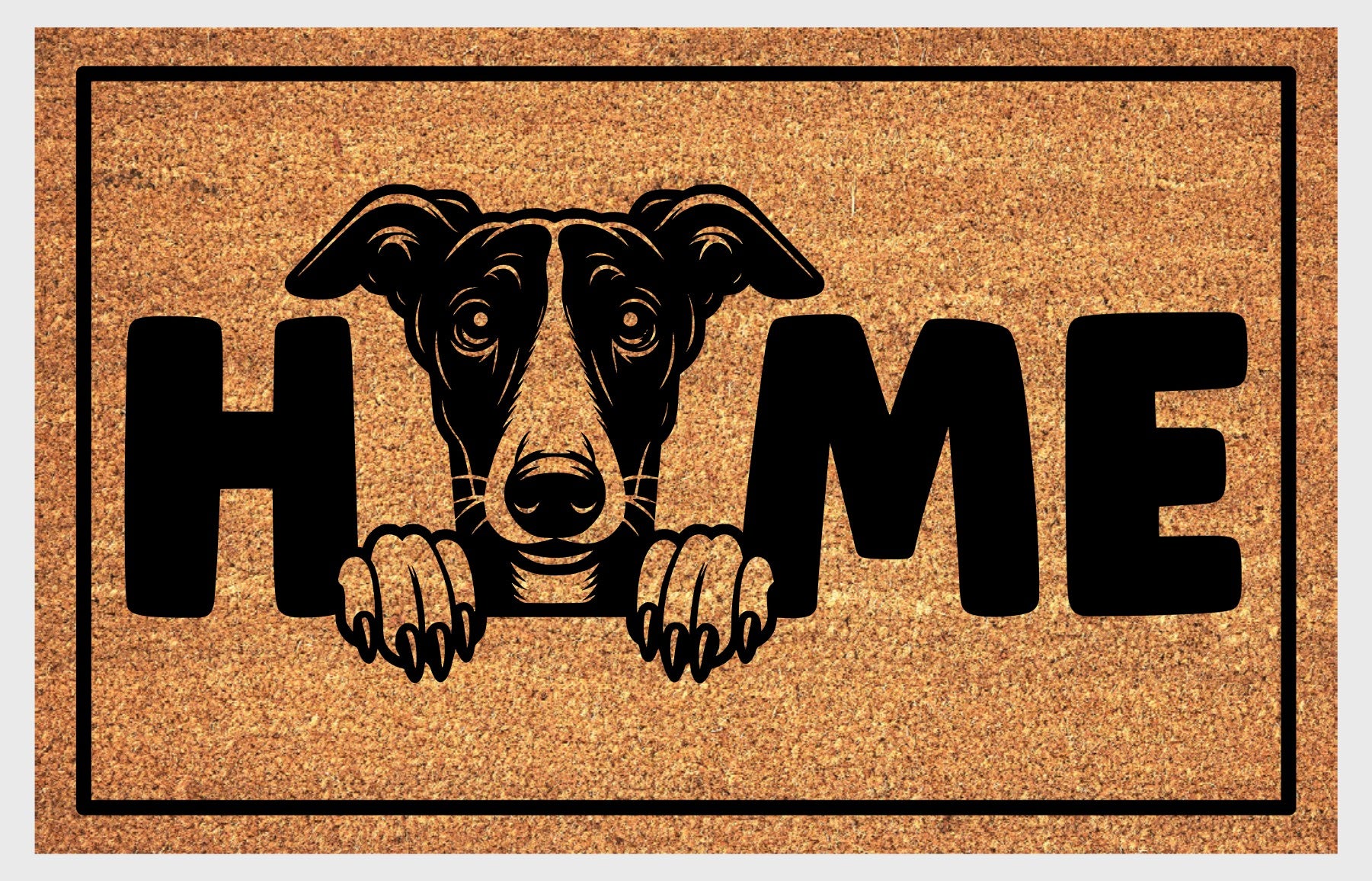 Greyhound doormat #5 close-up texture detail