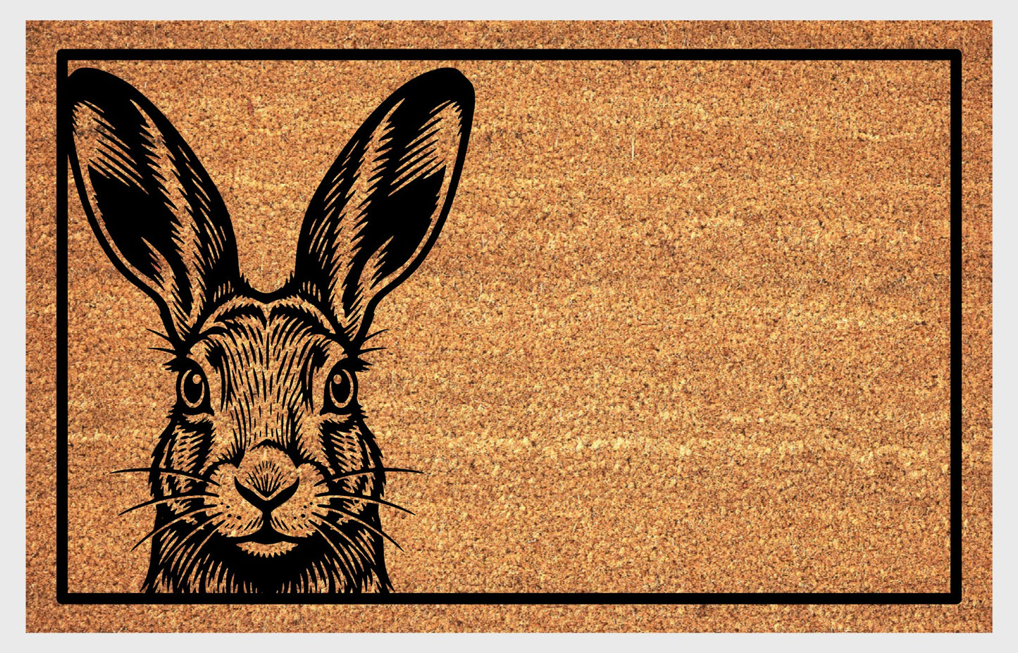 Irish Hare Peeking Doormat #2 — Irish Mountain Hare 