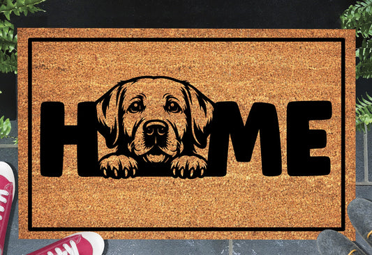 Labrador Retriever doormat #2 placed at doorway