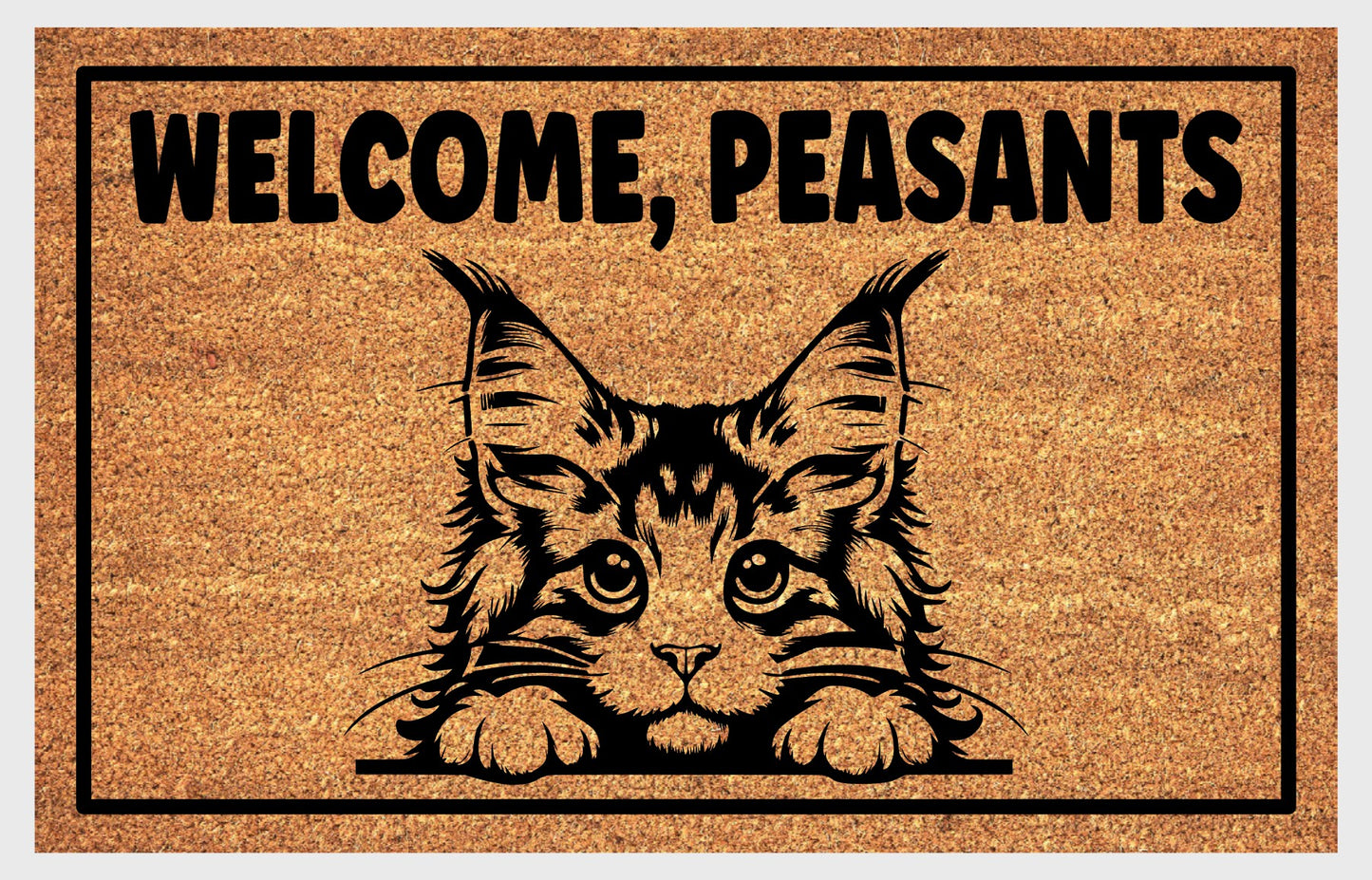 Maine Coon Cat Welcome, Peasants Doormat