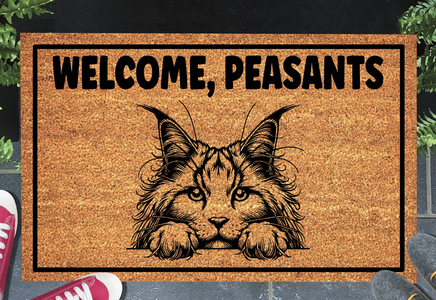 Maine Coon Cat Welcome, Peasants Doormat #5