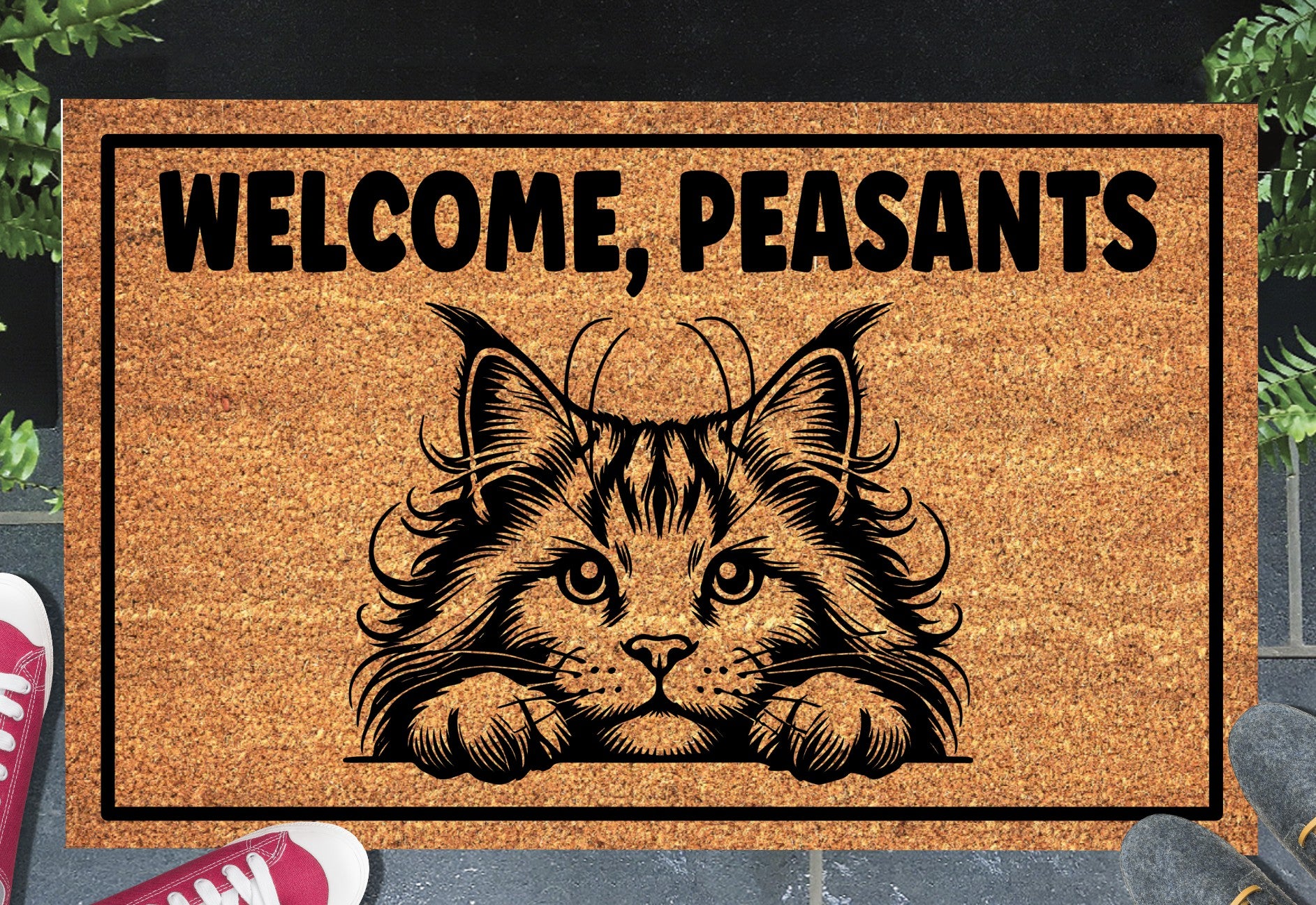 Maine Coon Cat Welcome, Peasants Doormat #6