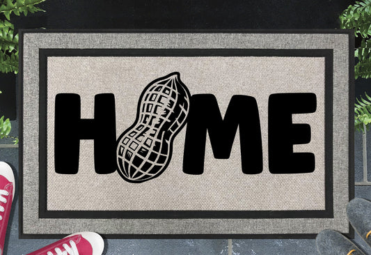 Peanut doormat with non-slip backing