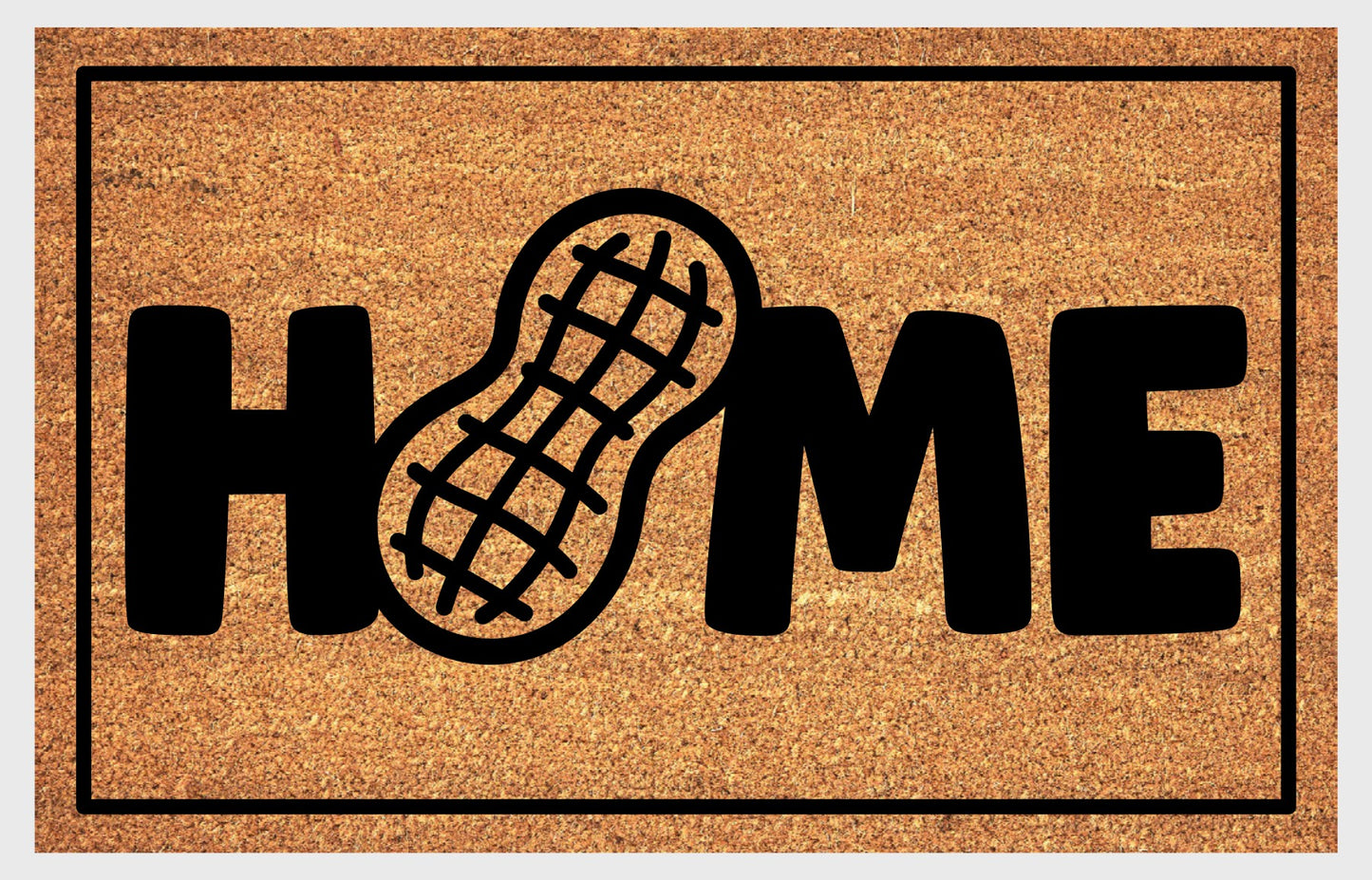 Monkey nut doormat, natural fiber with non-slip backing