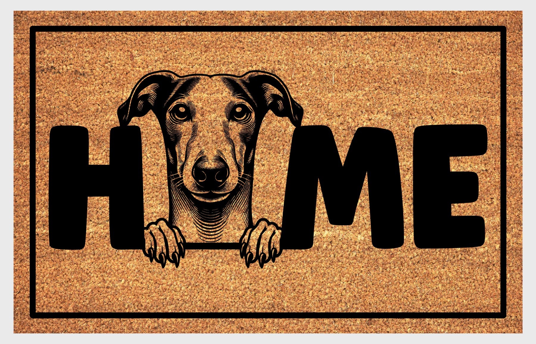 Whippet natural coir doormat #2