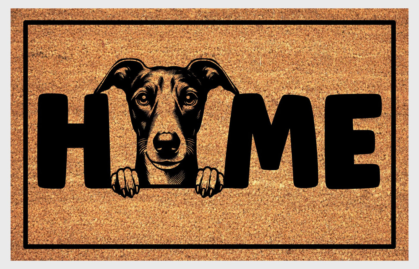 Whippet natural coir doormat #3