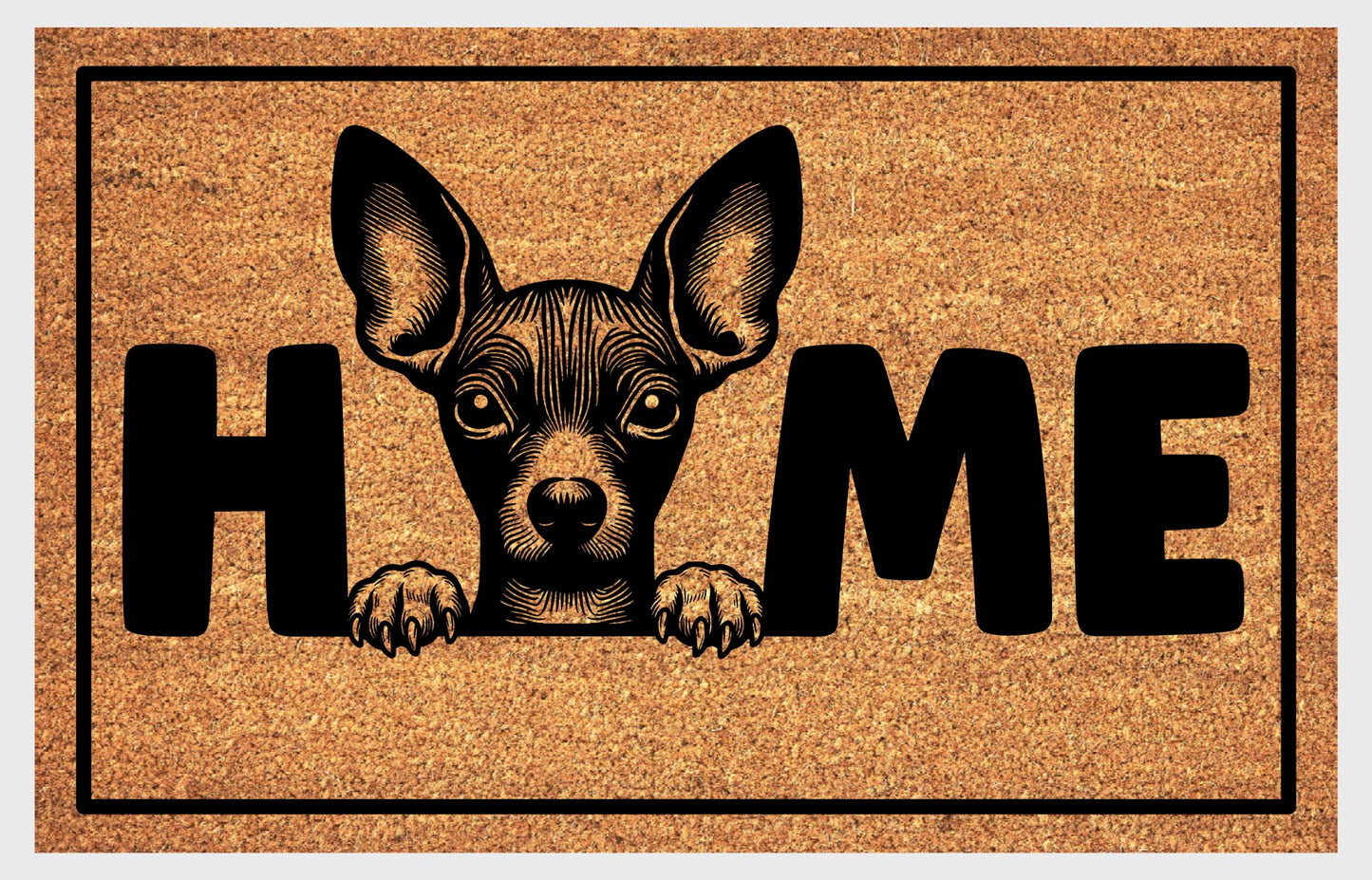 Xoloitzcuintle doormat close-up texture detail