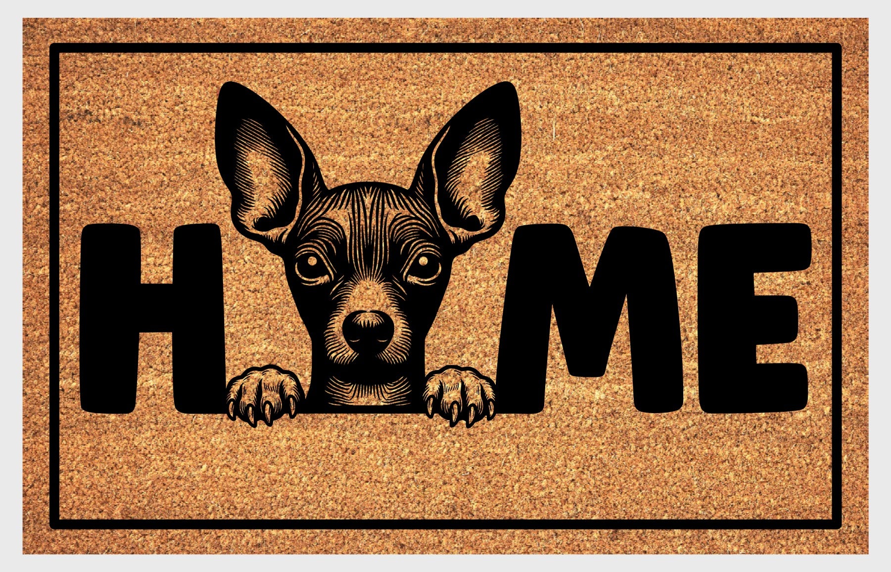 Xoloitzcuintle doormat close-up texture detail