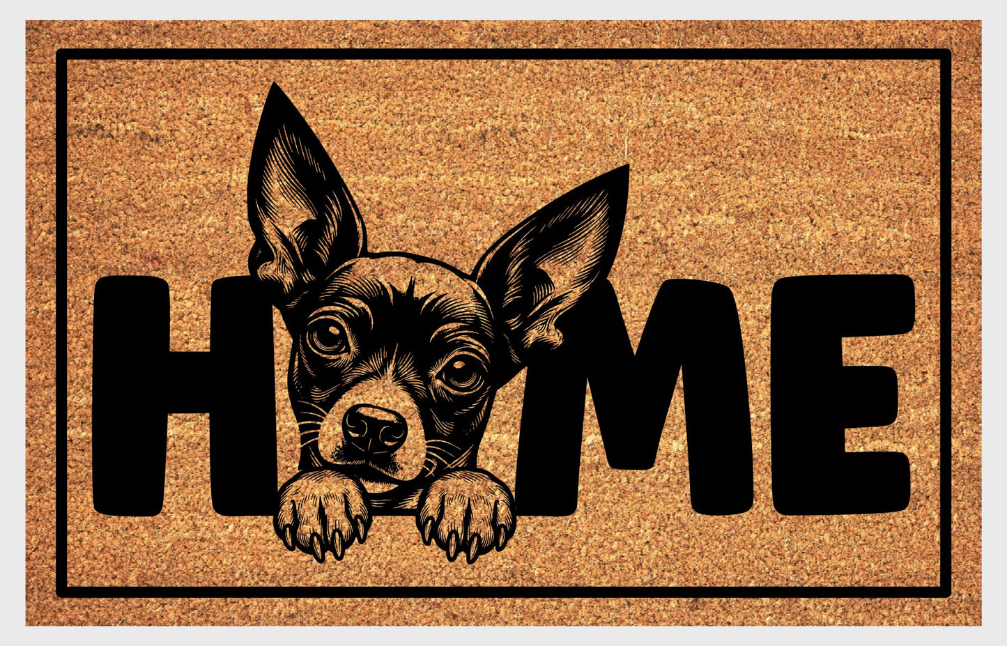 Xoloitzcuintle doormat #2 close-up texture detail