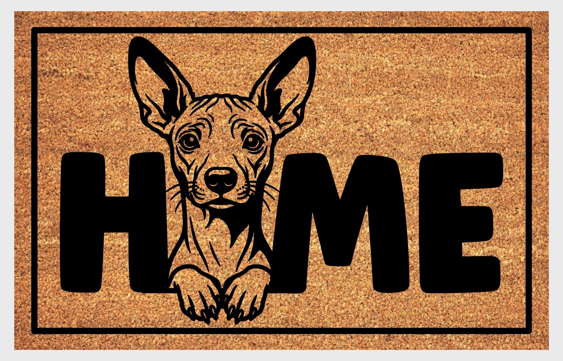 Xoloitzcuintle doormat #3 close-up texture detail