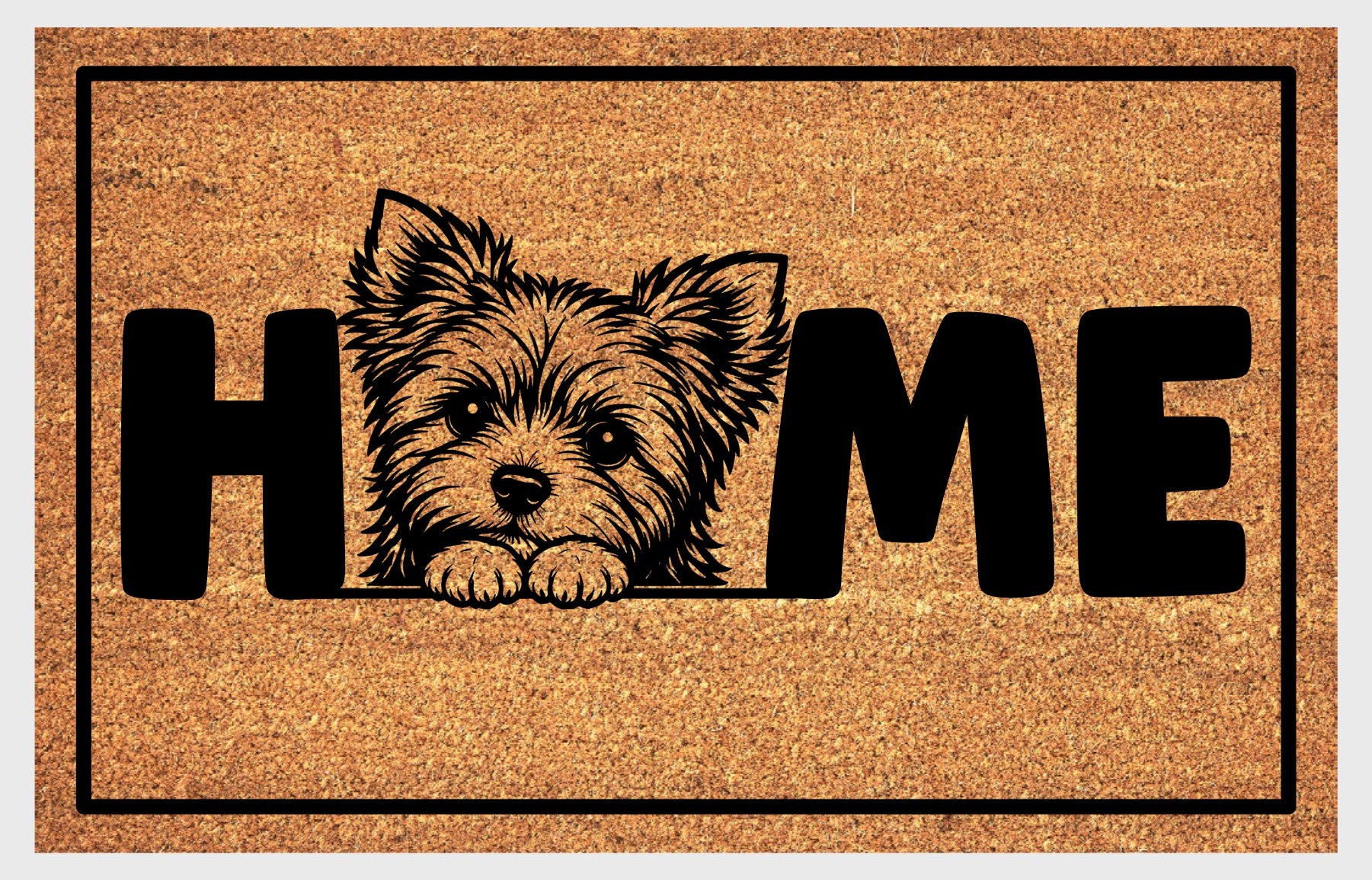Yorkshire Terrier Doormat #3, Yorkie Welcome Mat closeup