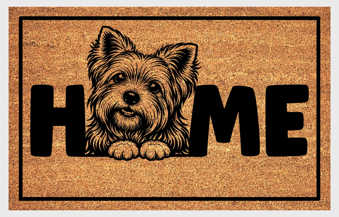 Yorkshire Terrier Doormat #4, Yorkie Welcome Mat closeup