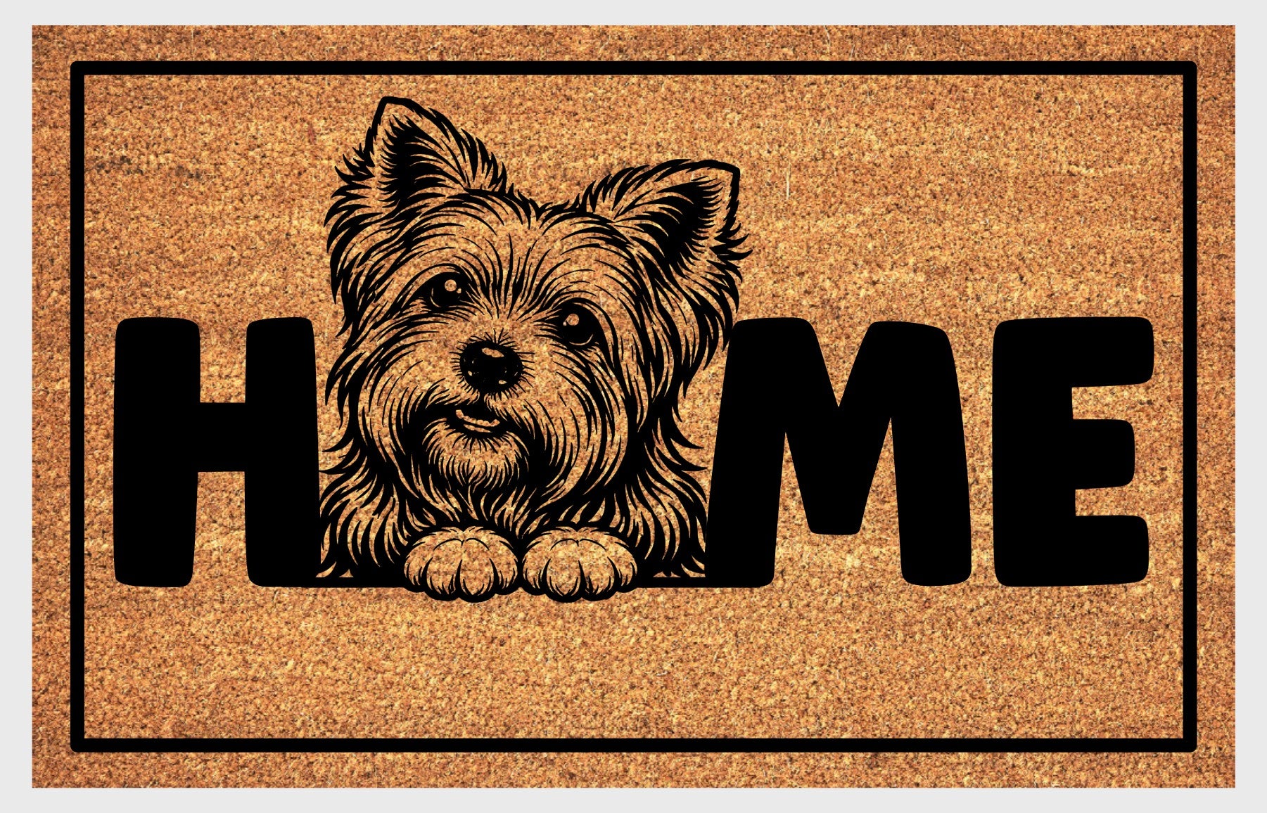 Yorkshire Terrier Doormat #4, Yorkie Welcome Mat closeup