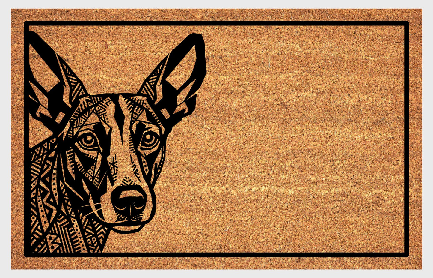 Podenco Peeking Doormat #11 | Rabbit Hound Welcome Mat
